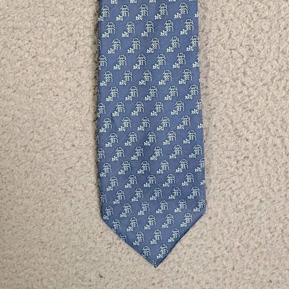 Vineyard Vines Blue and White Patterned Tie silk men’s